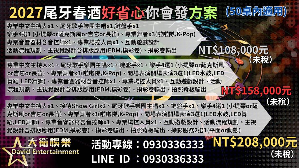 尾牙活動企劃,尾牙流程規劃,尾牙方案